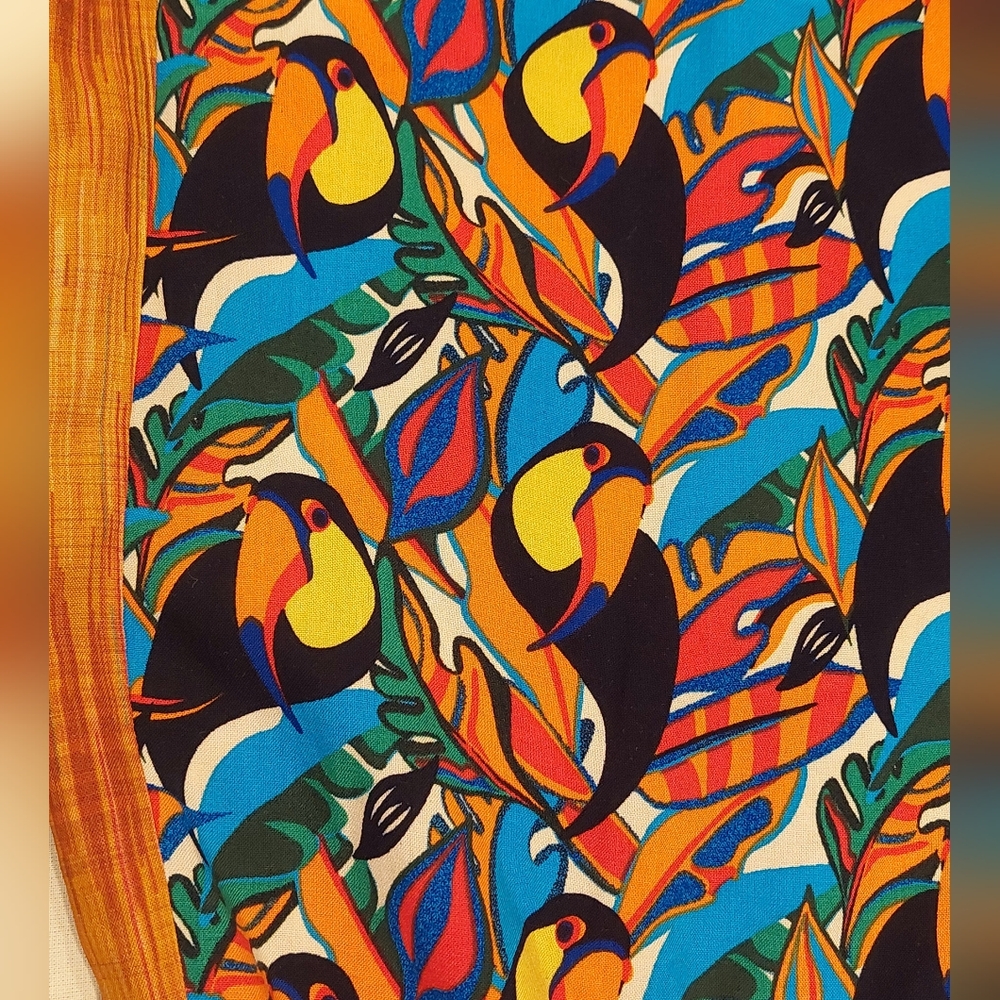 Colorful A-Line Pants with Leaf Pattern - Picture 8 of 8